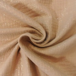 Double cotton gauze - Iridescent beige - Calissone