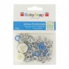 Bouton pression jersey BabySnap® anneau métal - Calissone