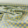Gingham yarn dyed Bubble - Blue and yellow checks - Calissone