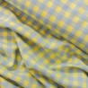 Gingham yarn dyed Bubble - Blue and yellow checks - Calissone