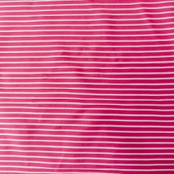 jersey raspberry stripes / textured white - Calissone