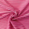 jersey raspberry stripes / textured white - Calissone