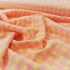 Vichy fil teint Bubble - Carreaux rose et jaune - Calissone