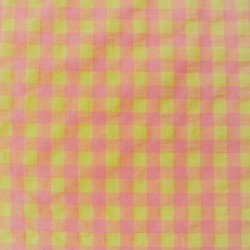 Vichy fil teint Bubble - Carreaux rose et jaune - Calissone