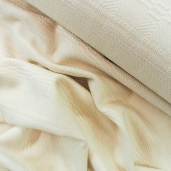 Ecru cotton jacquard - Calissone