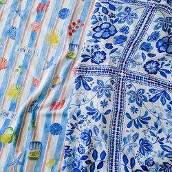 🍋 Porto et Lisboa 🔷

La capsule « Bom dia Portugal » est dispo en précommande 💥

〰️ la viscose texturee Lisboa, un motif hypnotique fleuri sur un bleu profond et ses nuances, structuré en panneaux et frises pour des pièces pleines de charmes et de détails raffinés 💙🌀

〰️ le coton tramé Porto, imaginé comme une invitation dans les rues de la ville ou se mêle couleurs, soleil et spécialité 🫒🐚☀️

Comme chaque année les motifs ont été peint par la talentueuse @happy.watercolor en exclusivité pour la collab 🎨

➡️ les 2 tissus sont disponibles en précommande dès aujourd’hui jusqu’au 7 juin sur le eshop - expédition à partir de début juillet. 
⚠️Seul les métrages commandés seront produits
#calissone #pepitescalissone #happywatercolor