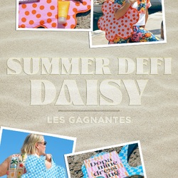 Les gagnantes du Summer défi Daisy 🌸

C’était si dur de vous départager, on a reçu tellement de participations aussi belles les unes que les autres 😅 mais voici les 3 gagnantes de notre #summerdefidaisy 

🏆 @aufildutemps_couturee pour sa version upcyclee complètement folle !! Des fleurs façonnées dans de vieux denim et cousues à la main une à une.
WOW quel travail et quel résultat magnifique 🤩 (vous pensez qu’il y a combien de fleurs sur ce Daisy ? 🤪)

🏆 @marguerite_by_m gros coup de cœur pour ce Daisy custo avec ces grandes fleurs en appliquées 😍 un mélange de matières qui donne un effet fou (l’idée de génie de découper un vieux chapeau en paille pour former les pétales !!! 💡💫) 
Bravoooo pour cette beauté fleurie !

🏆 @marine_coumarine la nôtre cœur a fondu direct !! Faire fusionner 2 pépites de notre dernière collection bigout pour recréer un tissu c’est juste dinguo ! Supplément biais vichy 👌🏻
(On peut parler de chaque fleur qui a été molletonné pour donner ce petit effet matelassé, j’adore !! 🔥) 
Merci pour cette merveille qui va faire fureur cet été !! 

Un grand merci à tous pour votre enthousiasme pour le défi et le modèle ! On est heureux de savoir que Daisy va vous accompagner tout l’été ☀️

Merci à @maeli.paris et @malicieuse.diy d’avoir été partenaire de ce défi fleurie 🥰😘
